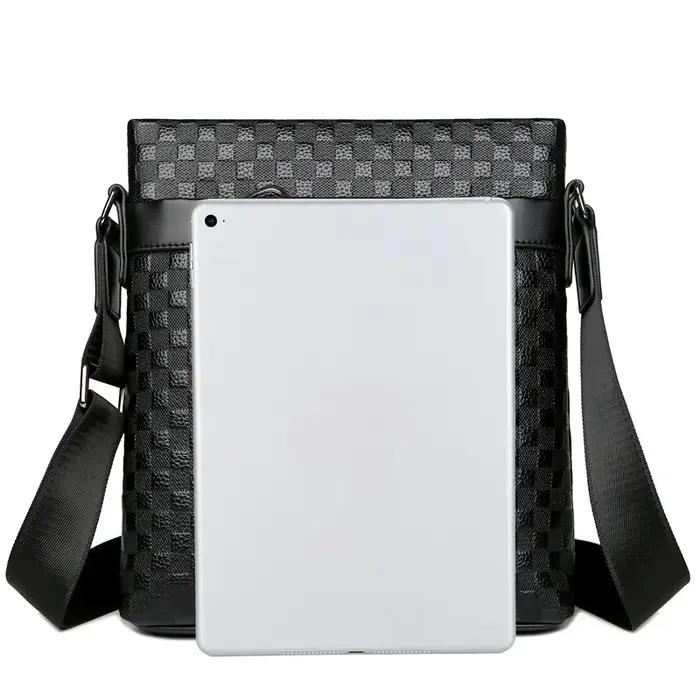 Sac à bandoulière simple en cuir de vache véritable pour hommes, nouveau Style 2025, sac d'affaires
