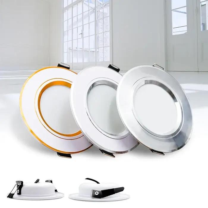 LED Downlight AC110V 220V Ultra-mince 5W 9W 12W 15W 18W DC12V 24V LED plafonnier encastré Downlights