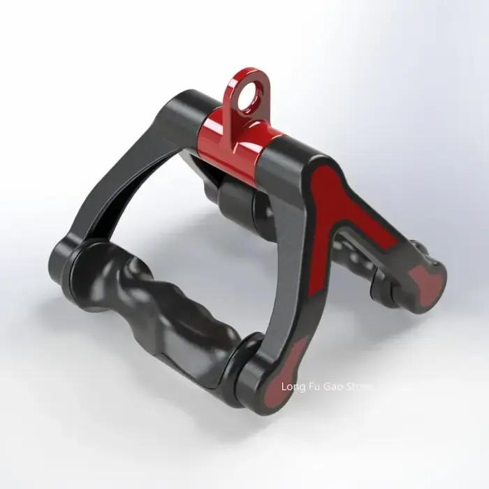 Barre d'aviron ergonomique en forme de V 360 ° Machine à câble de traction LAT, poignée en V rotative, pour biceps, Triceps, entraînement au dos, barre en T, poignée en rangée