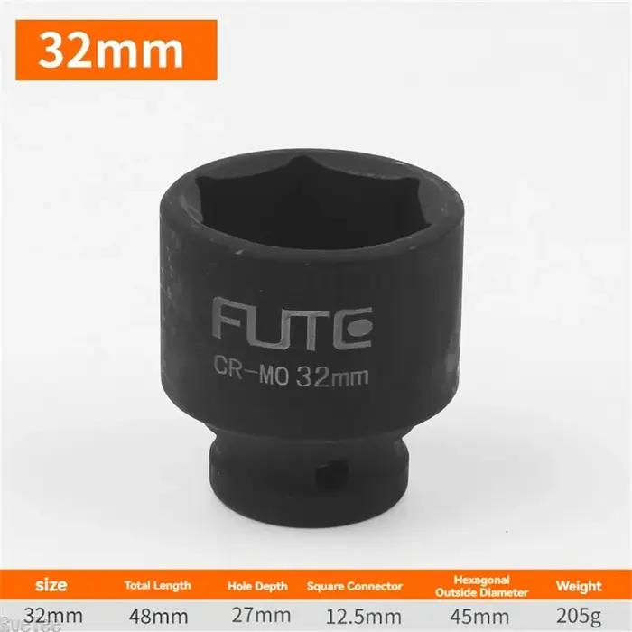 1/2 "pilote cr-v alliage haute qualité 6 points douille épaississement Hex clé à chocs courte tête d