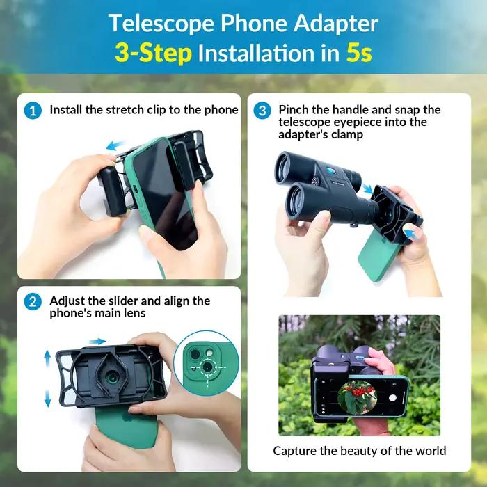 APEXEL jumelles télescope téléphone adaptateur Smartphone montage pince pour monoculaires Microscope