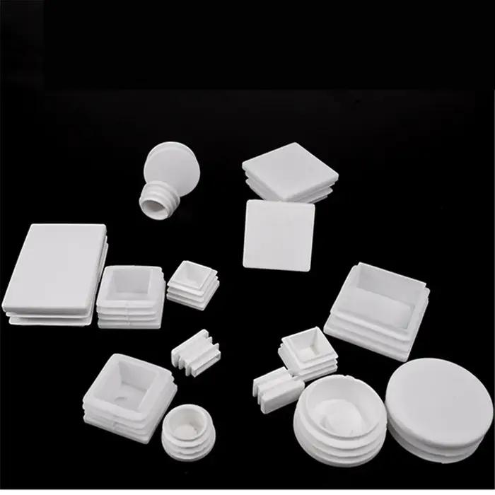 Embout obturateur carré en plastique blanc pour pied de chaise, insert rectangulaire, bouchons de tu
