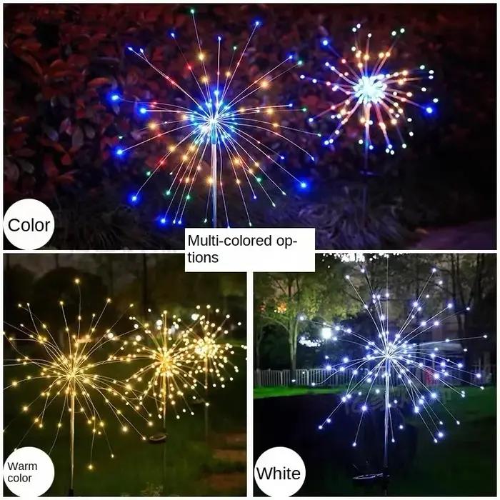 90 LED énergie solaire feu d'artifice lumières décoration de jardin fée lumières étanche extérieure