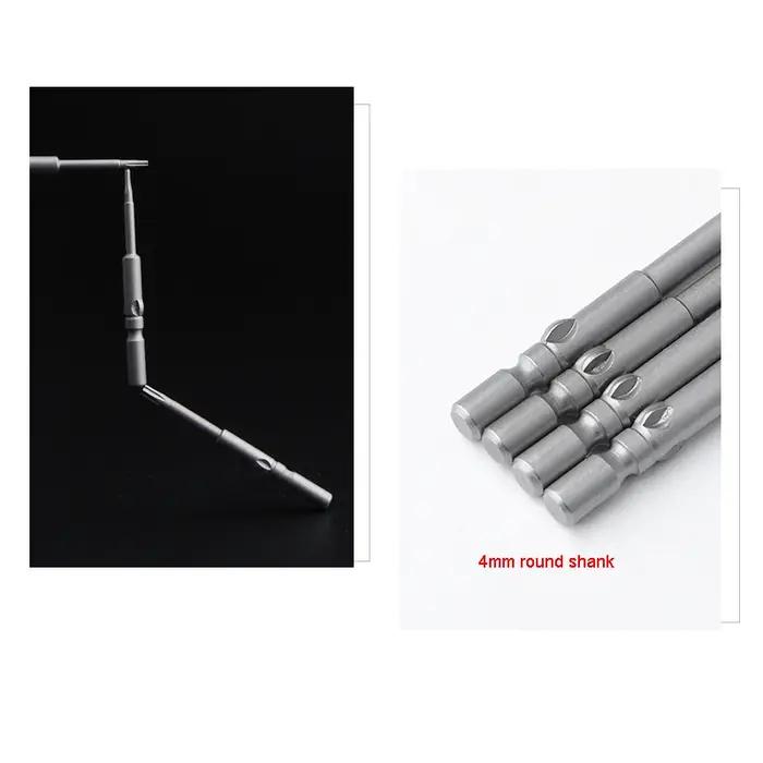 Jeu de tournevis Torx électriques à tige ronde, 10 pièces, 60mm de longueur 800 4mm, étoile magnétiq
