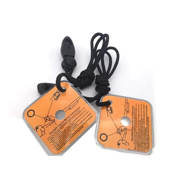 Miroir de Signal de survie, réflecteur de lumière du soleil pour randonnée Camping sauvetage d'urgence, équipement de sécurité de premiers secours en plein air