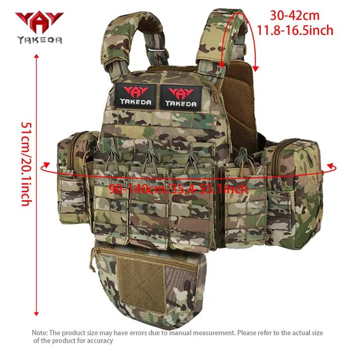 Gilet de chasse multifonctionnel YAKEDA avec plusieurs poches pour équipement