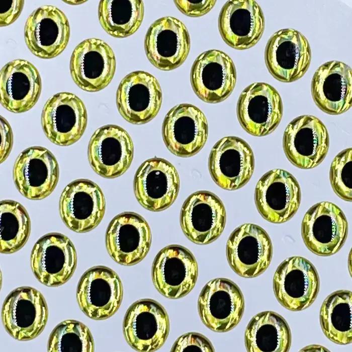 100 pcs/lot yeux 3D 7mm 8mm 9mm 10mm yeux 3D holographiques haute transparence leurre de pêche à la