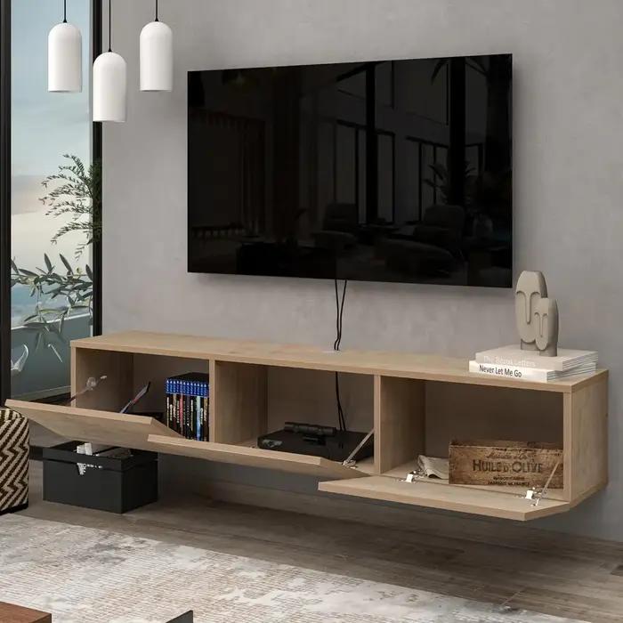 Meubles TV Atelier pour salon, meuble TV jusqu'à 75 pouces, meuble TV mural flottant, personnalisabl
