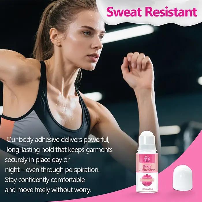 Rouleau de colle antidérapante 50ml, adhésif pour la peau, pour vêtements, robe, peau du corps, soutien-gorge Anti-exposition, fixe
