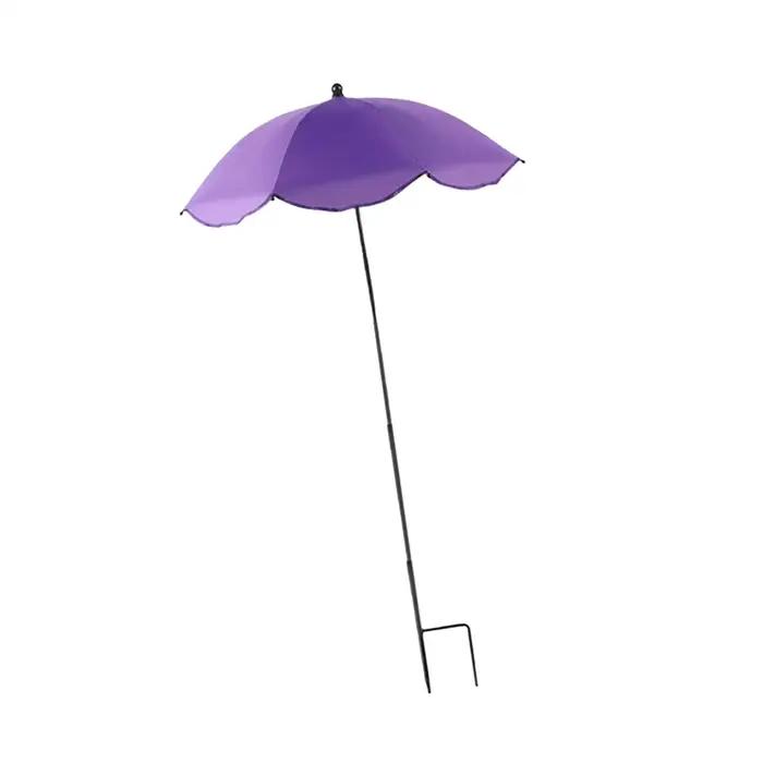 Parasol de jardin pour plantes en tissu résistant avec piquet en fer, installation facile, protection solaire pour plantes en pot, parterres de fleurs et légumes, ajout de style unique à votre extérieur