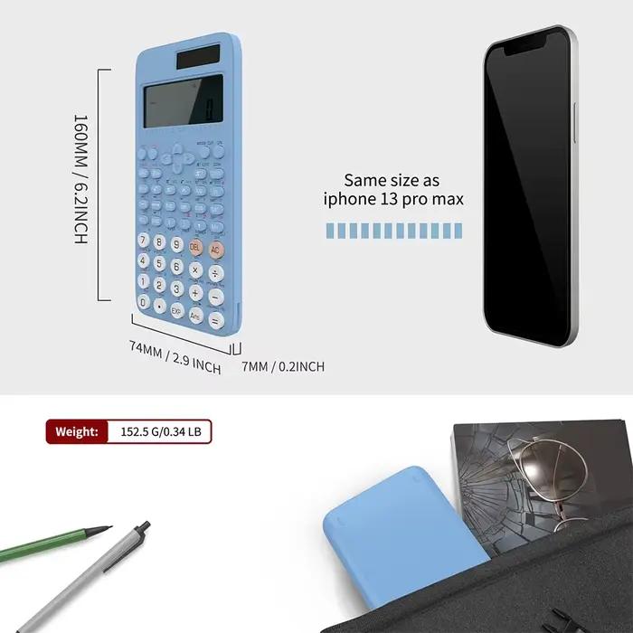 Calculatrice scientifique scolaire 991MS pour étudiants, examens, calculs complexes, 401 fonctions, écran LCD, source d'énergie solaire, étanche à la poussière, parfait pour collégiens et lycéens