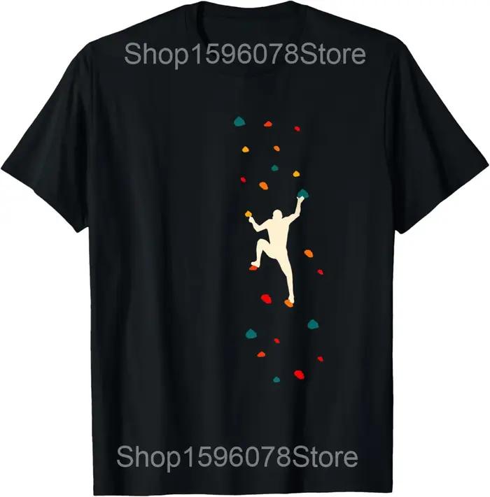 T-shirt à manches courtes en coton peigné pour grimpeurs homme escalade bouldering décontracté occasions spéciales