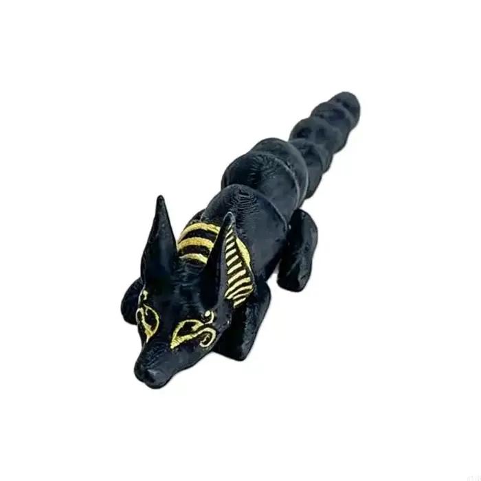 Sculpture chien Anubis 37JD, Figurine Miniature dieu égyptien antique imprimée en 3D, pour bureau sa