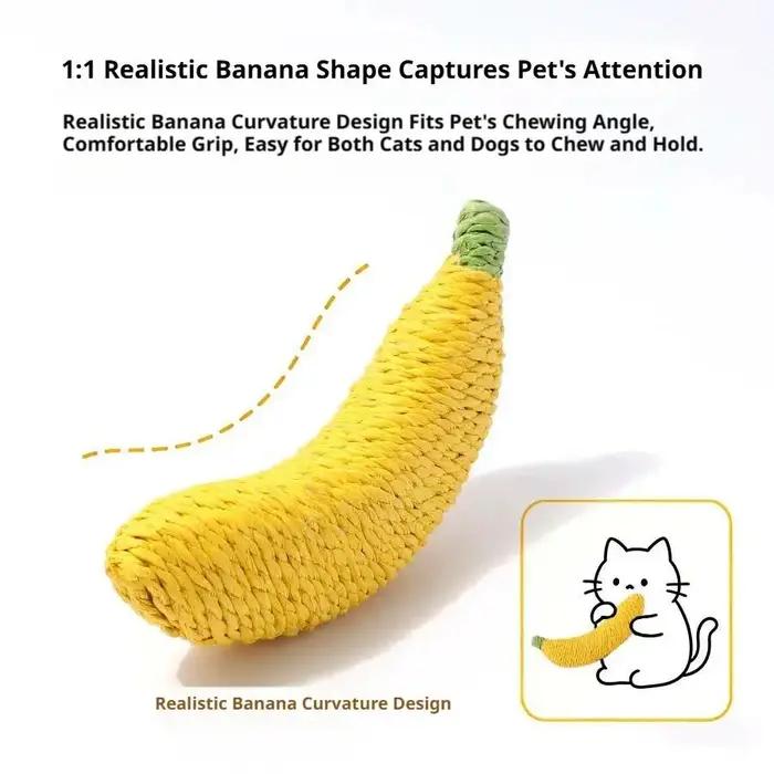 Jouet pour chat en forme de banane
