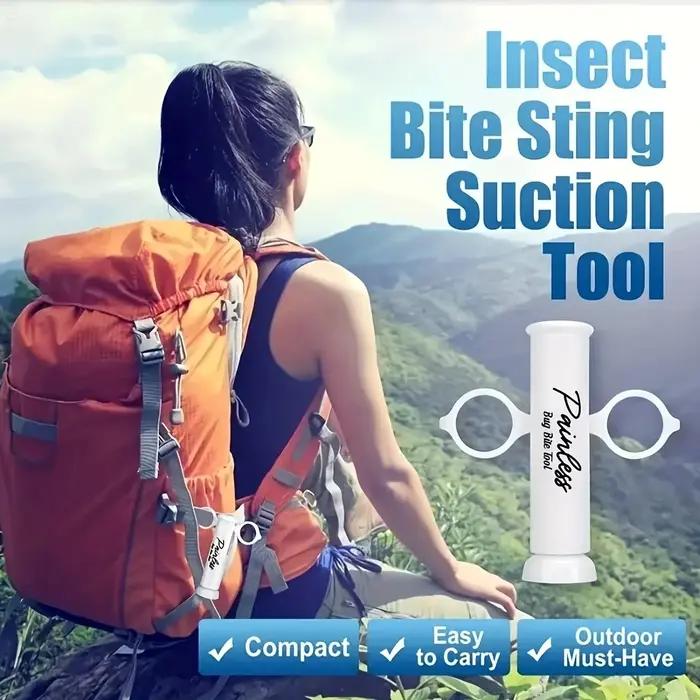 Outil d'aspiration pour piqûres d'insectes soulagement rapide naturel sans produits chimiques pour adultes et enfants occasions plein air camping randonnée jardinage