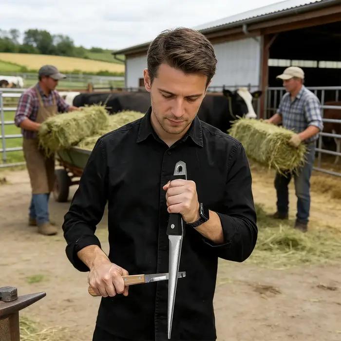 Aiguiseur de sabots de cheval, bâton de rodage pour ferrage, tige de rodage pour ferrage, pour jardin, camping, ferme, champ, pelouse, extérieur, ranch, remise