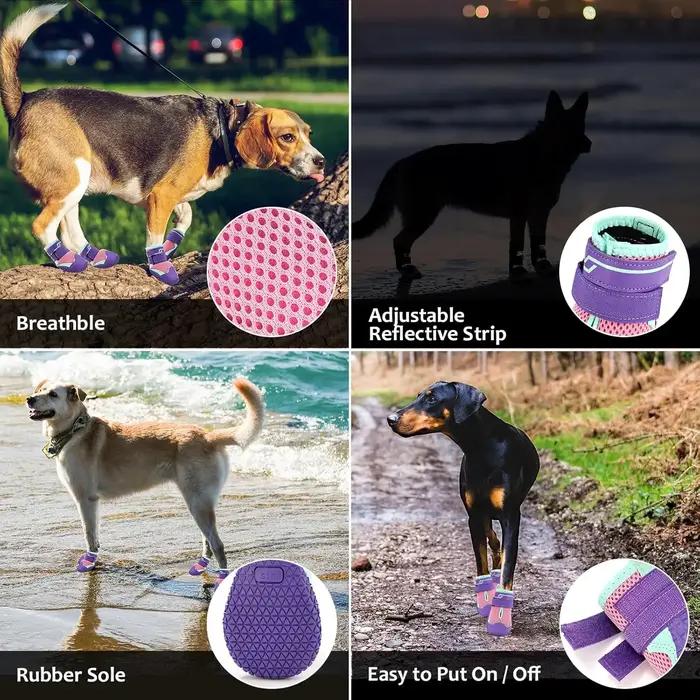 Bottes imperméables ATUBAN pour chiens confortables et sécurisées pour balades hivernales et estivalesUsageIdées en extérieur et en intérieur
