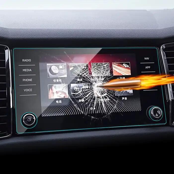 Protecteur d'écran en verre trempé pour Skoda Kodiaq Karoq 2017 – 2020, Navigation GPS, style de voi