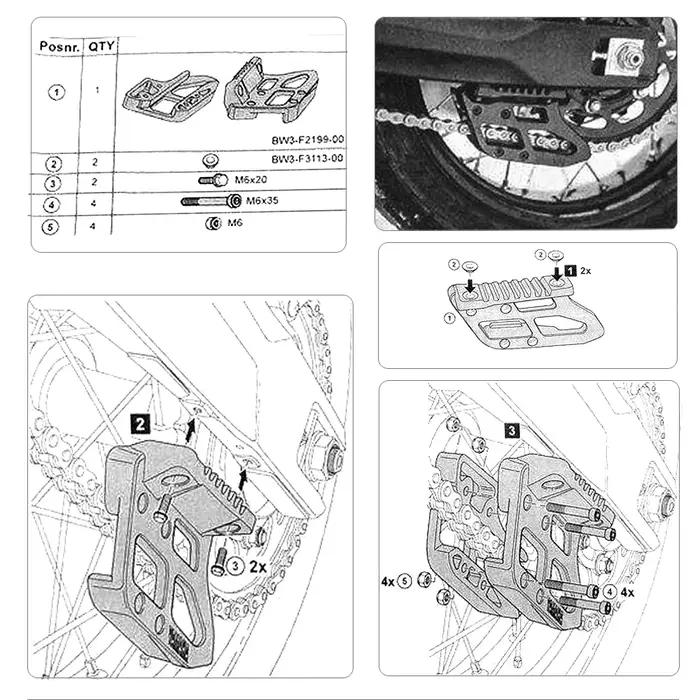 Pour YAMAHA Tenere 700 TENERE700 XTZ XT700Z T 700 T7 Guide de chaîne poulie chaînes stabilisateur pl
