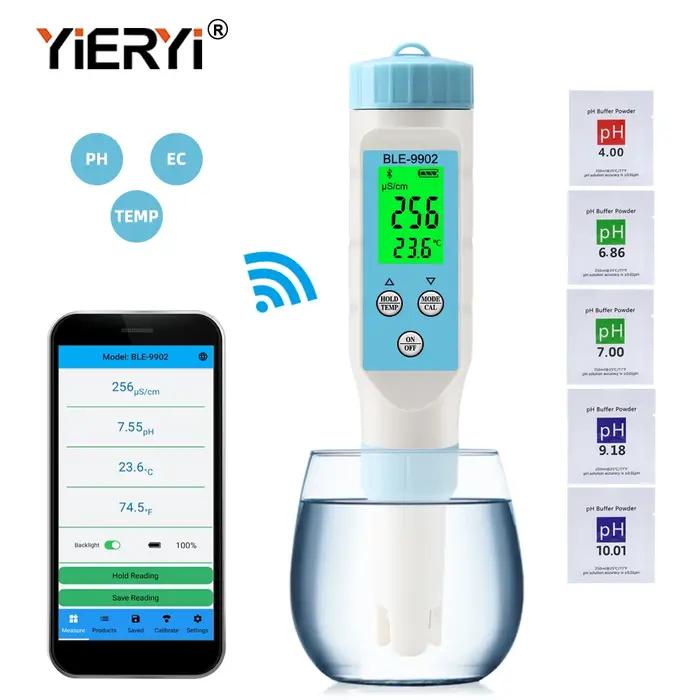 Yieryi – testeur de qualité de l'eau, appareil de mesure du PH/EC/TDS/TEMP, contrôle Intelligent ave