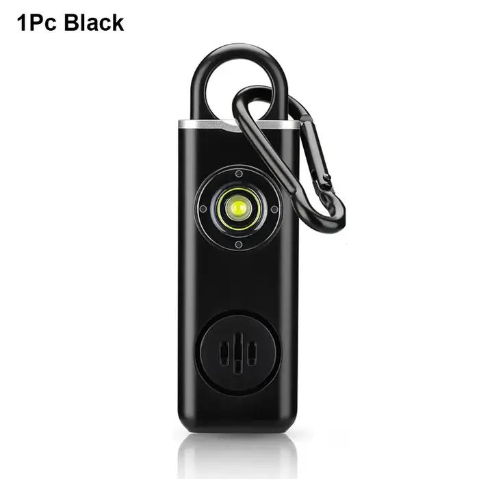 130dB alarme de défense personnelle Rechargeable auto-défense femme sécurité avec lumière LED alarme