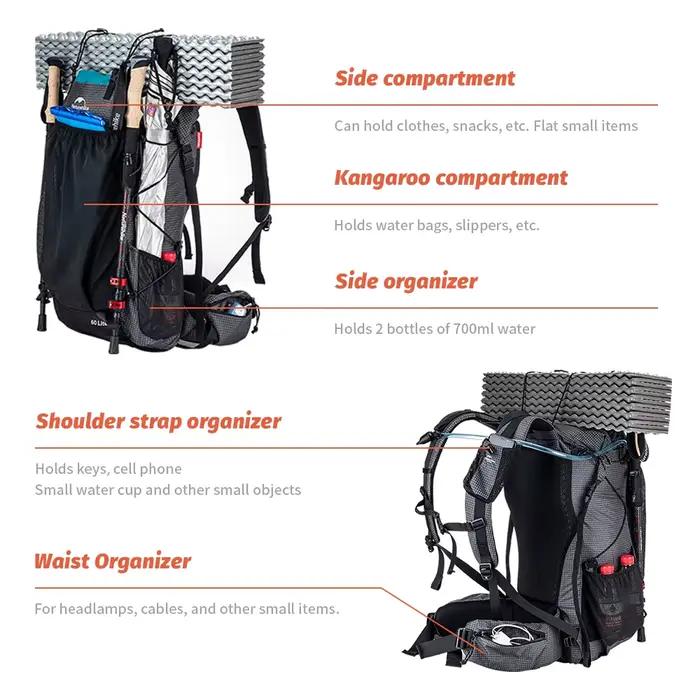 Naturehike – sac à dos 40l pour hommes, pour voyage, escalade, pêche, Trekking, Camping, randonnée,