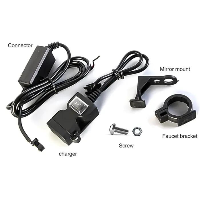Adaptateur de chargeur de guidon de moto double USB 12V-24V, prise d'alimentation étanche pour iphon