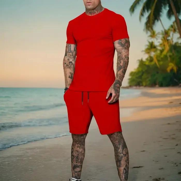 Nouvel ensemble de survêtement d'été 2026 pour homme – Tenue de sport décontractée style streetwear européen et