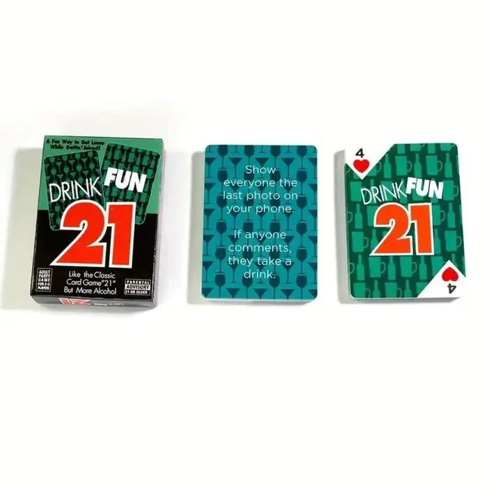 Jeu de cartes interactif Drink Fun 21 pour adultes soirées fêtes convivialité partage amical cadeau occasions spéciales