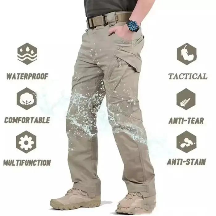 Pantalon tactique pour hommes grande taille, plusieurs poches, élastique, militaire, urbain, pour le