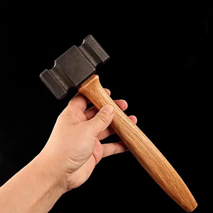 Marteau multifonctionnel en acier inoxydable avec manche en bois pour travail du bois et construction occasions spéciales
