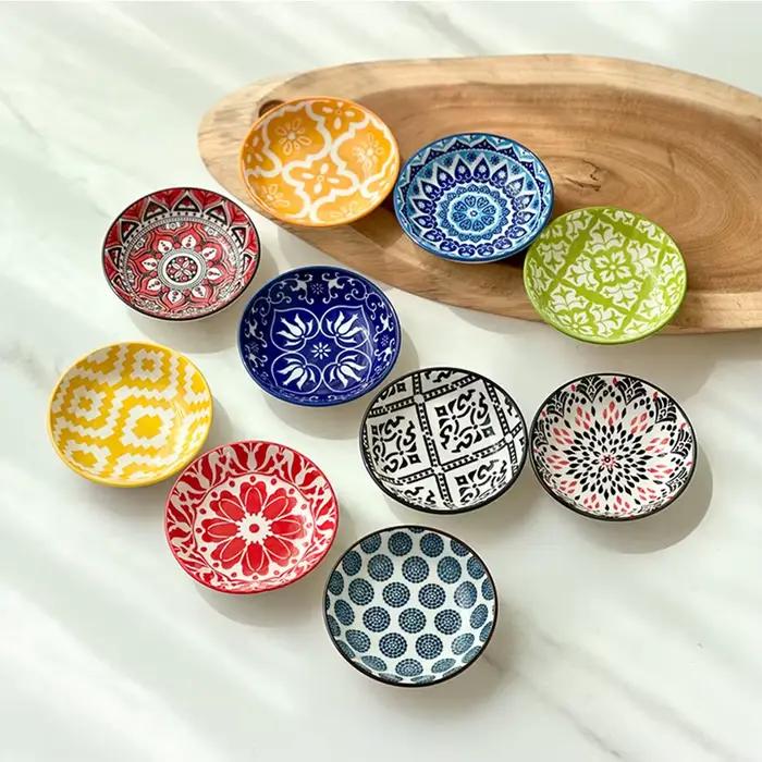 6/10 morceaux de plats à condiments en céramique