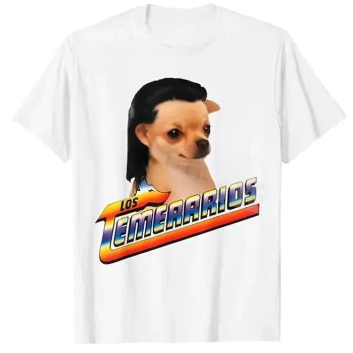 Los Temerarios chien T-Shirt drôle mignon Y2k chien Variation Brainrot tenue graphique humoristique