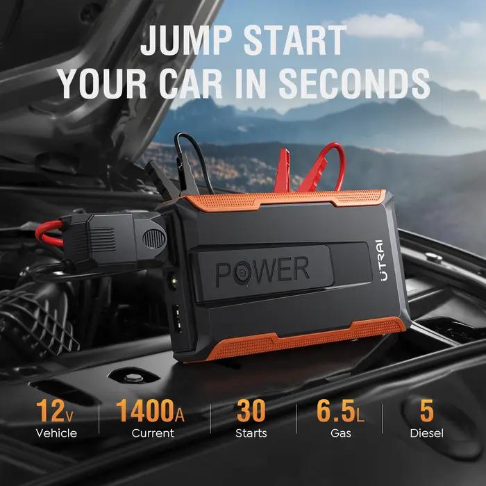 UTRAI-Démarreur automatique pour voiture diabétique, banque d'alimentation portable, démarreur de ba