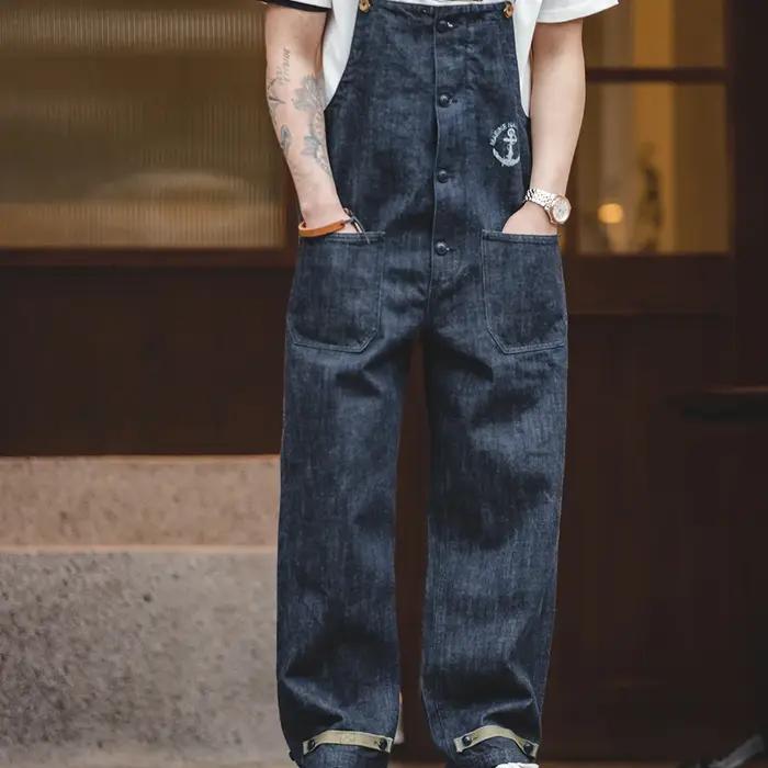 Salopette Multi-Poches Style Safari Maden Pantalon Rétro Cargo Baggy Hommes Occasions Spéciales Polyvalentes