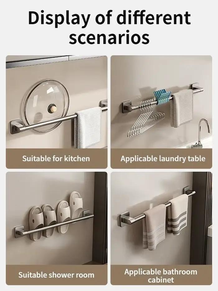 Porte-serviettes en plastique ABS et aluminium design moderne pour salle de bains cuisine et balcon couleur blanche roue jaune gris clair et bourgogne