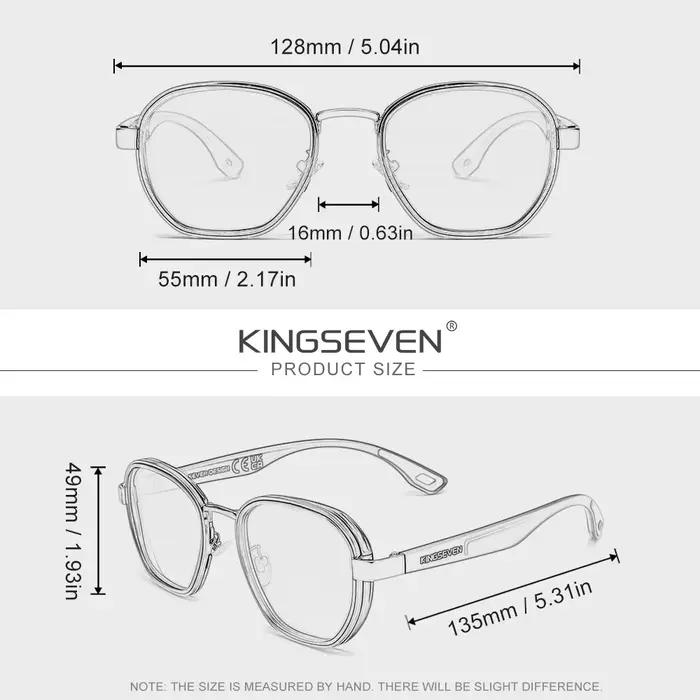 KINGSEVEN Nouvelle Collection Lunettes de Soleil Rondes Tendance Homme Polarisées UV400 Rétro Femme