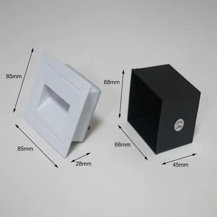 Applique Murale LED Encastrée en Aluminium, Design Moderne, Éclairage d'Extérieur, Luminaire Décorat