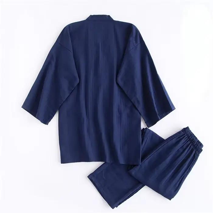 Ensemble Pyjama Traditionnel Japonais pour Homme, Kimono Haori, Entrée, Chemise de Nuit, Style Japonais 007, Vêtements de Nuit, Tenues Obi, Grill Asiatique