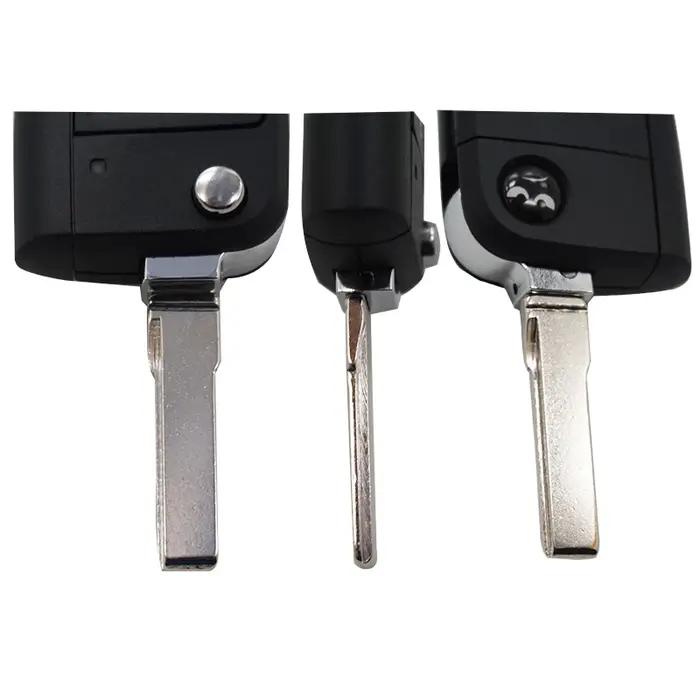 Xinyuexin-Coque de télécommande pliable à 3 boutons, clé de voiture de remplacement, HU66, VW Passat