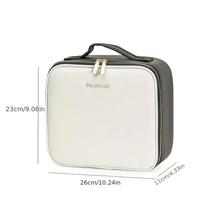 Trousse de maquillage de voyage portable avec miroir, lumière LED aste, étanche, non parfumée, batte