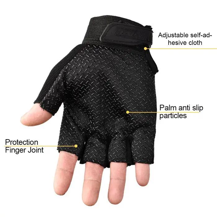 Gants tactiques demi-doigts paintball airsoft chasse anti-dérapants protection vélo équipement