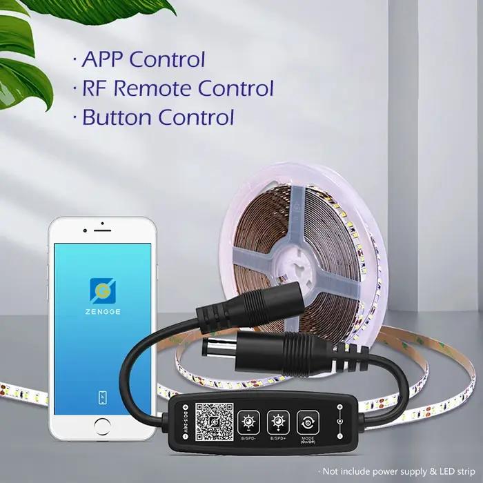 DC5-24V 5050 2835 variateur de contrôleur LED couleur unique pour bouton d'application Bluetooth tél