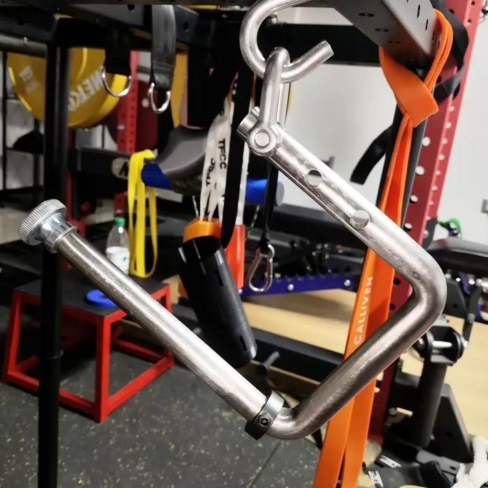 Barre en L pour l'entraînement de la force des avant-bras, des mains et des poignets, idéale pour la lutte de bras, avec poignée de type clé excentrique, diamètre 16 mm