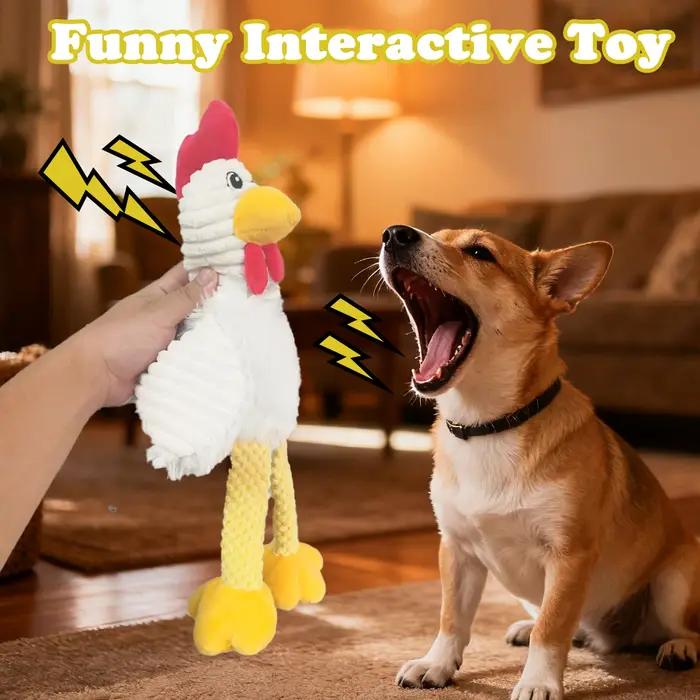 Peluche réaliste poulet aux longues pattes
