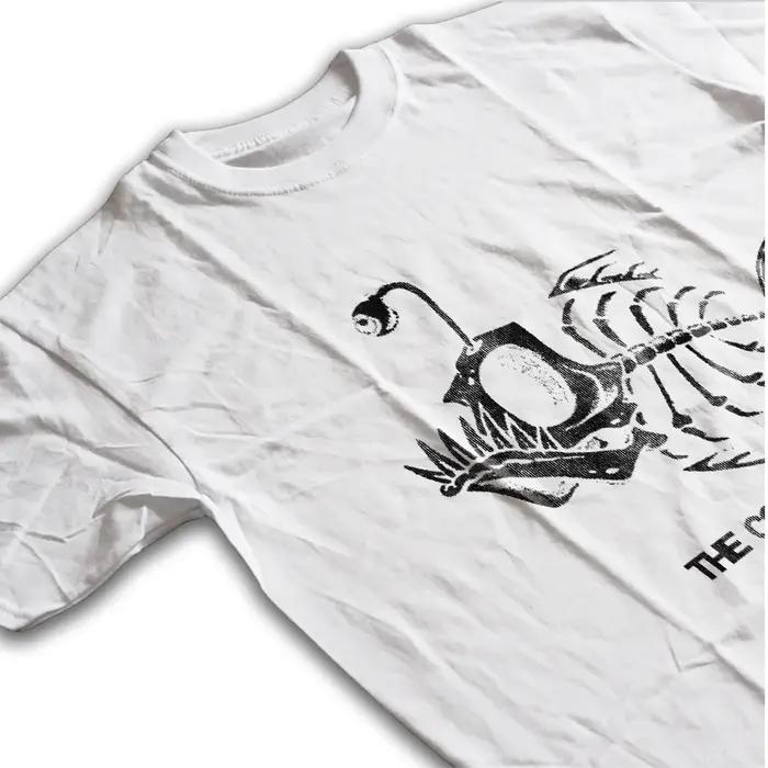 Bonefish crâne poisson de mer profonde squelette drôle pêcheur hommes T-Shirt coton col rond manches