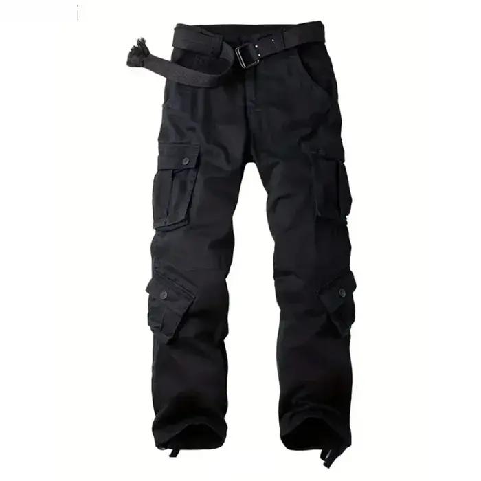 Pantalon cargo combat camouflage multi-poches coton loose pour chasse et outdoor casual
