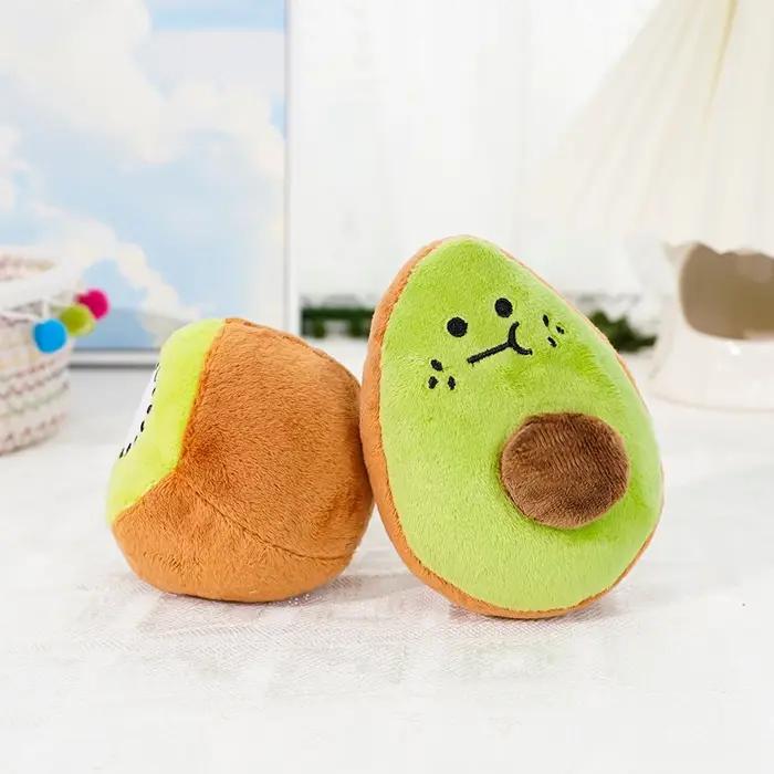 Jouet en peluche couineur Avocat & Kiwi pour chiens et chats