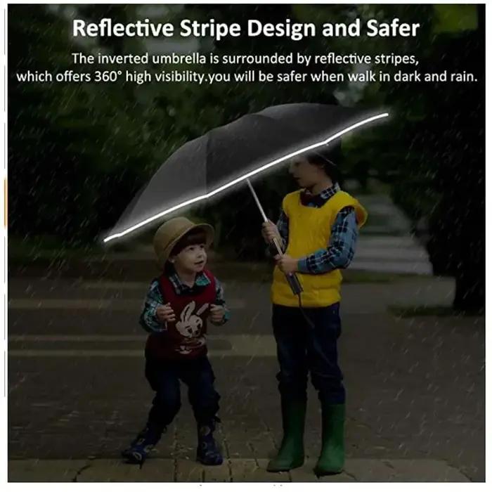 Parapluie pliant inversé entièrement automatique pour hommes et femmes