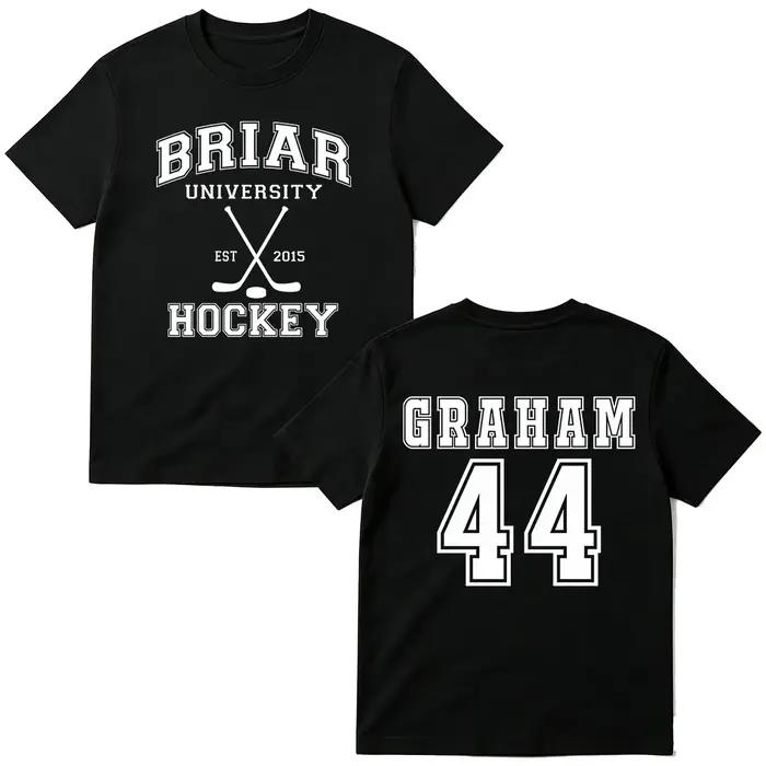 T-shirts de la série télévisée Graham 44 Off Campus, T-shirt de hockey de l'université Briar, vêtements pour hommes et femmes, T-shirt à manches courtes en coton à la mode